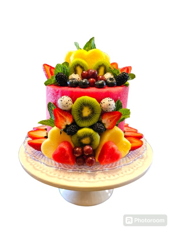 1-Tier Watermelon Fruit Cake - Image 4
