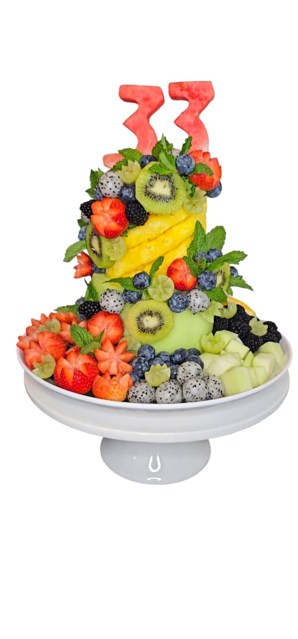 2-Tier Watermelon Fruit Cake - Image 3