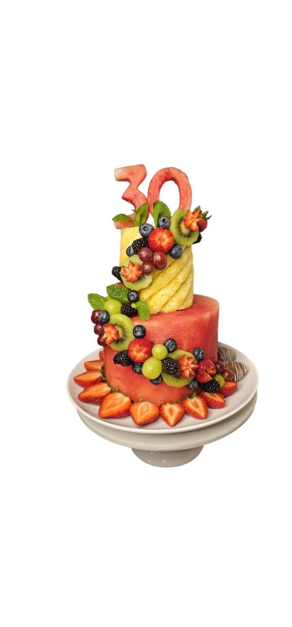 2-Tier Watermelon Fruit Cake - Image 4