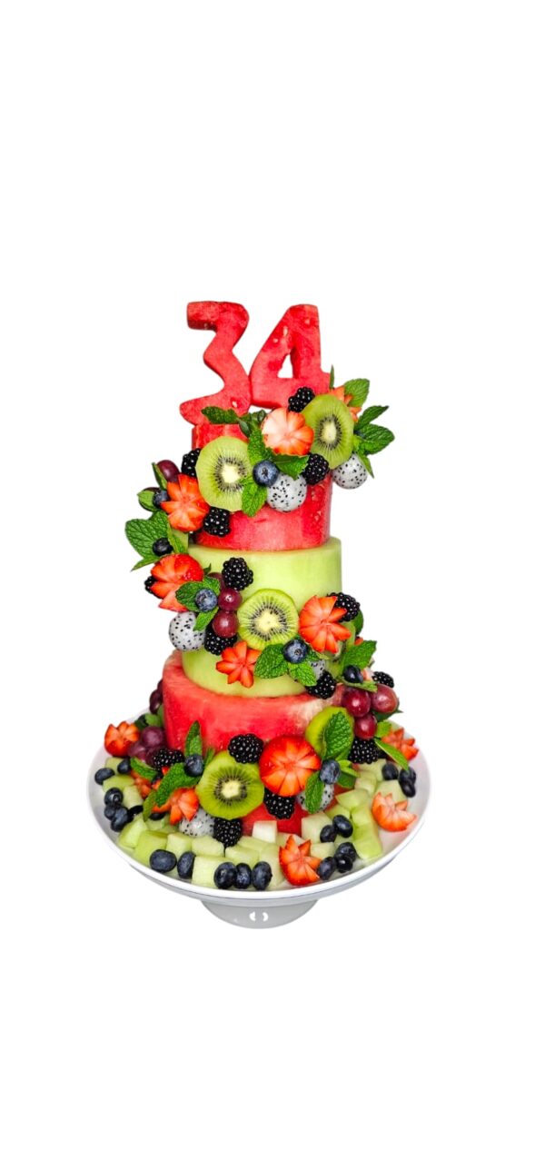 3-Tier Watermelon Fruit Cake - Image 2